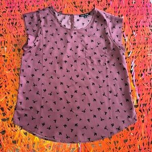 Sweet Rain Blouse with Bird Pattern